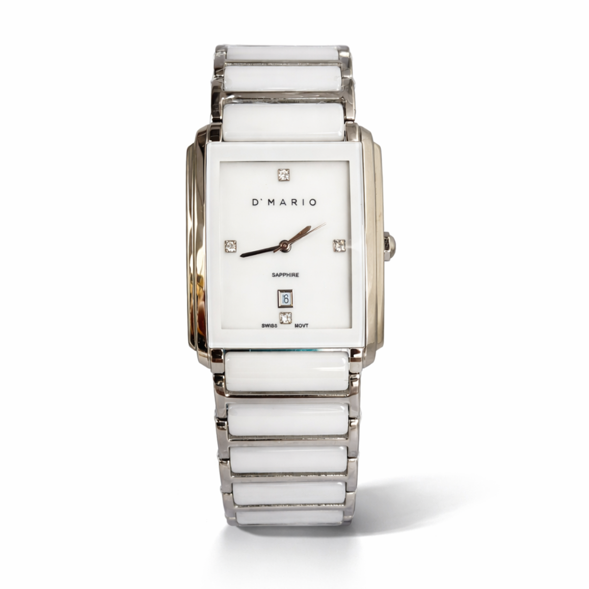 RELOJ D'MARIO CS5150G CERAMICA HOMBRE BLANCO