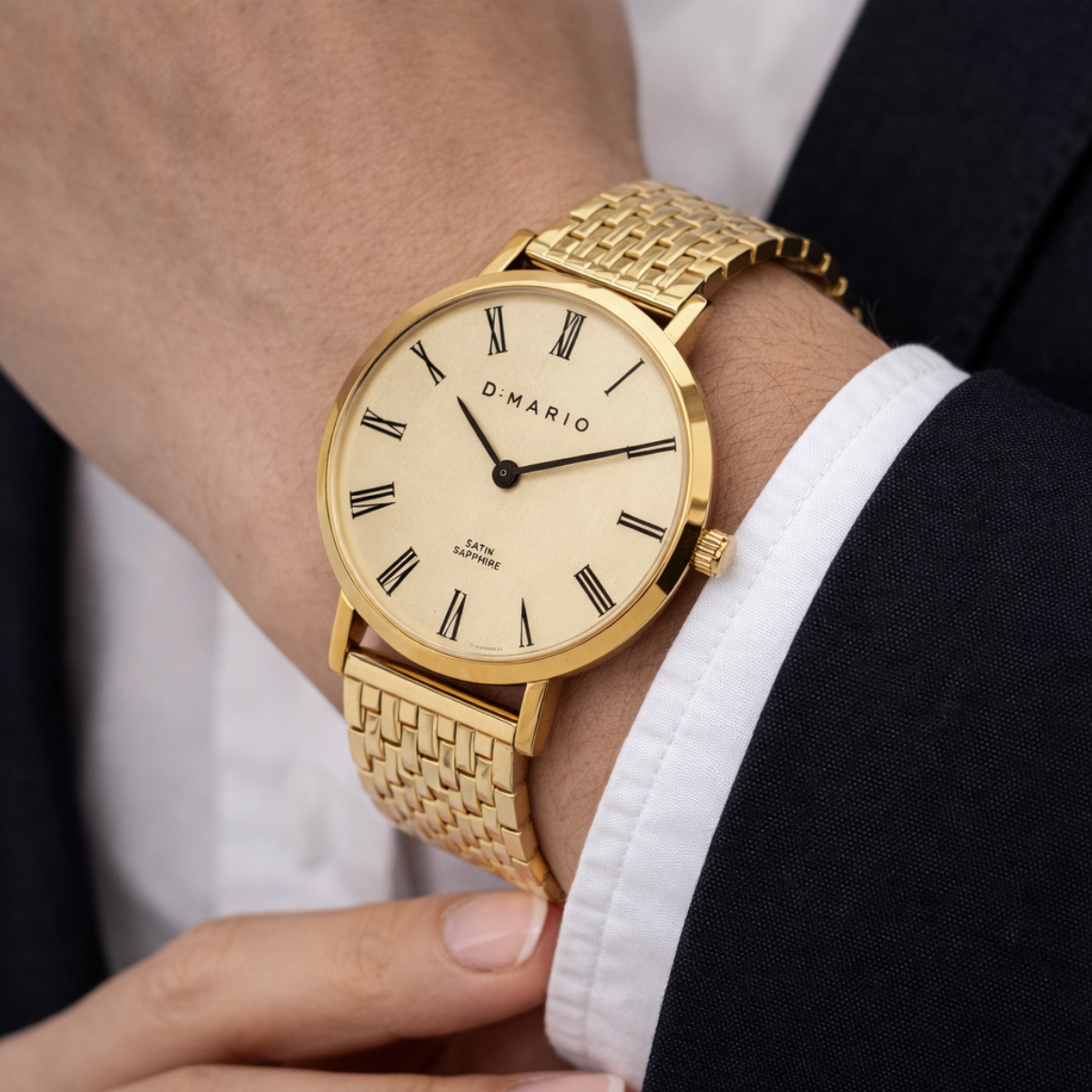 RELOJ D'MARIO ZS0110G ACERO DORADO HOMBRE
