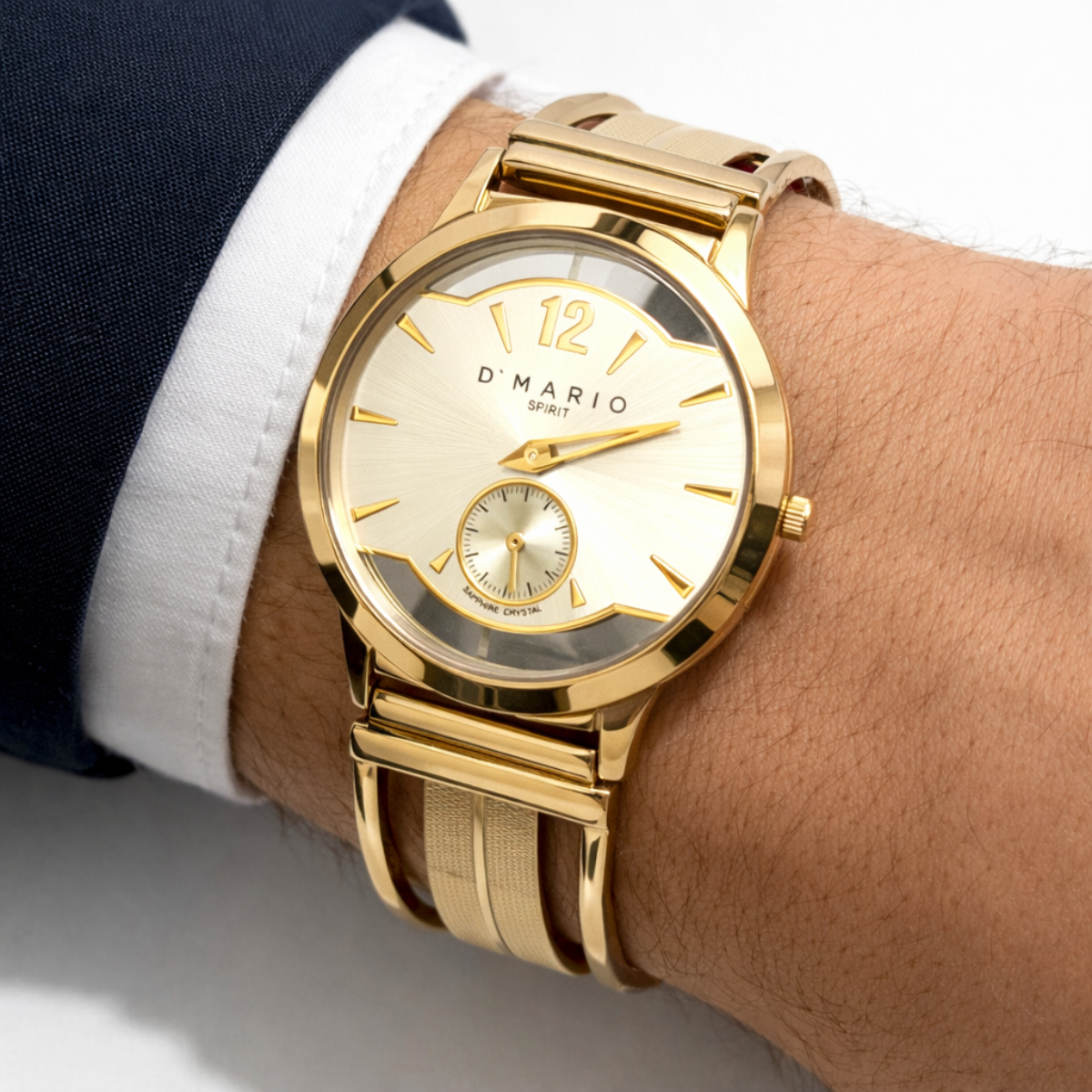 RELOJ D'MARIO ZE1169 DOBLE ZAFIRO HOMBRE