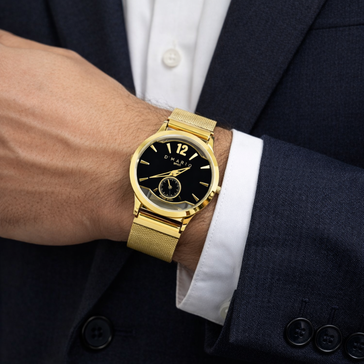 RELOJ D'MARIO ZE1169 DOBLE ZAFIRO HOMBRE