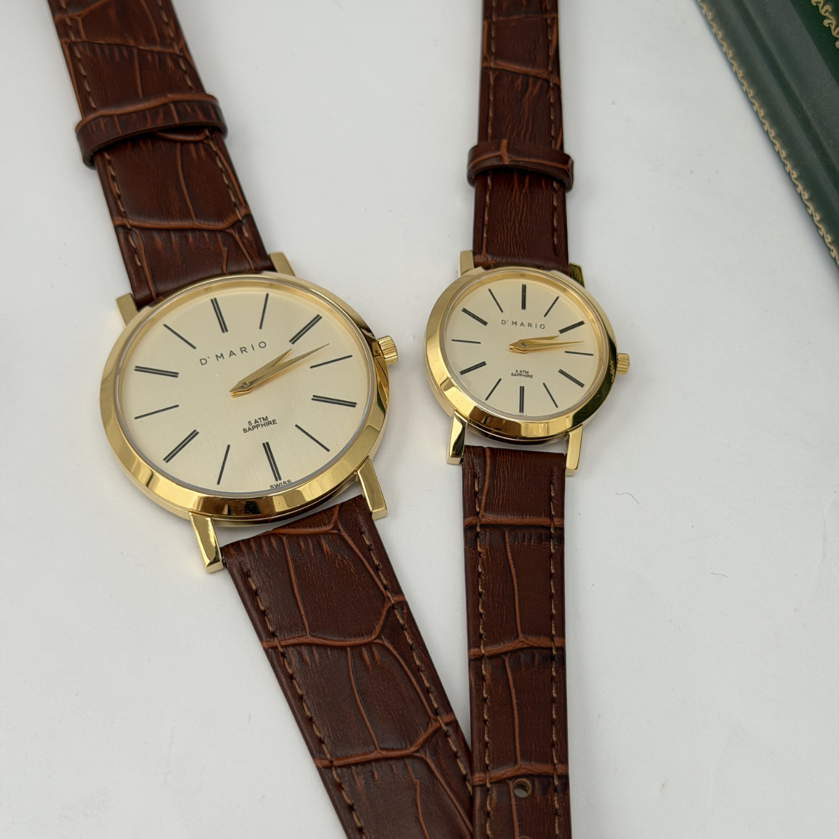 RELOJES PARA PAREJA D'MARIO ZL0080G CUERO