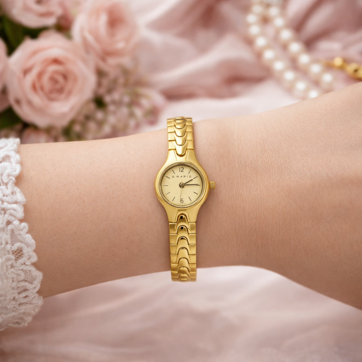 RELOJ D'MARIO FC1555 DAMA DORADO