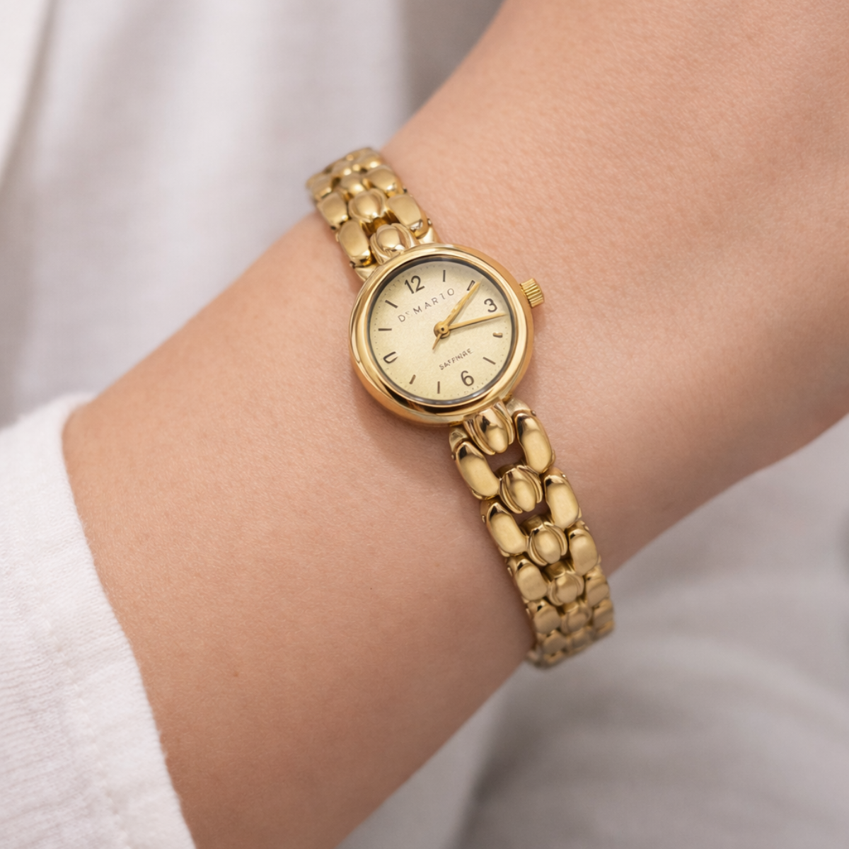 RELOJ D'MARIO FC1503 DAMA ACERO DORADO