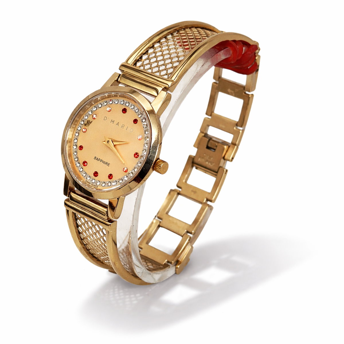 RELOJ D'MARIO ZE32502 DAMA ACERO DORADO