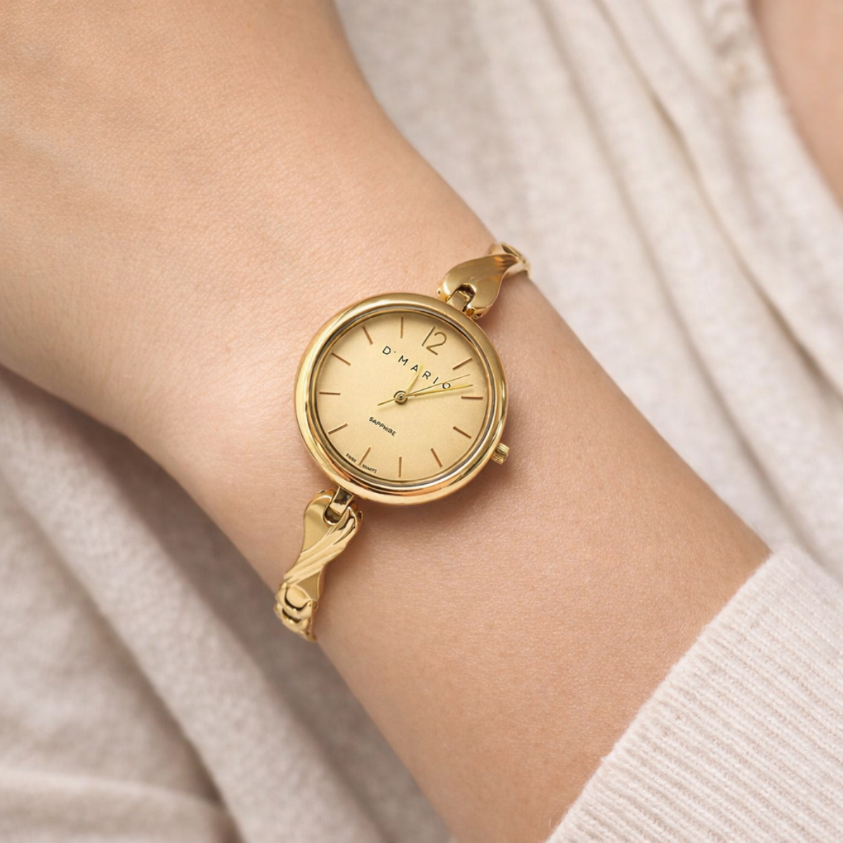 RELOJ D'MARIO FG1606 ACERO DAMA DORADO