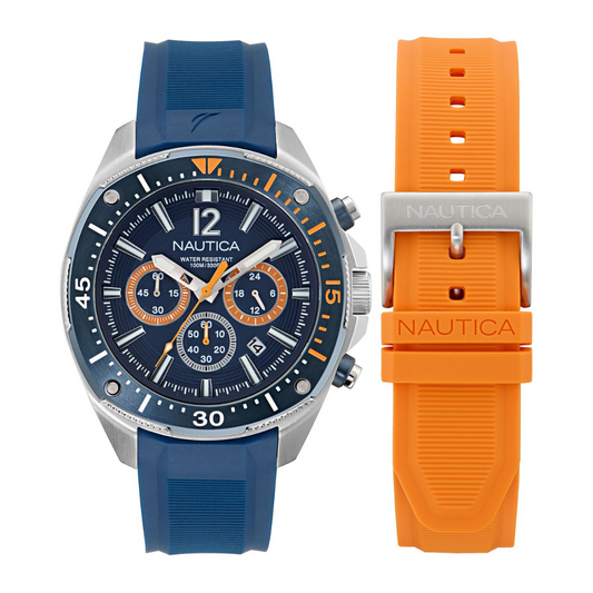 RELOJ NAUTICA CABALLERO SILICONA NAPBSS504 DOBLE PULSO