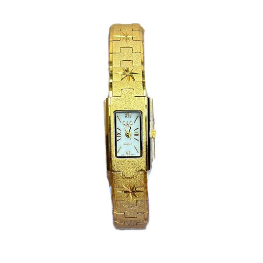 RELOJ ELEGANTE MINIATURA DORADO DAMA CYQ