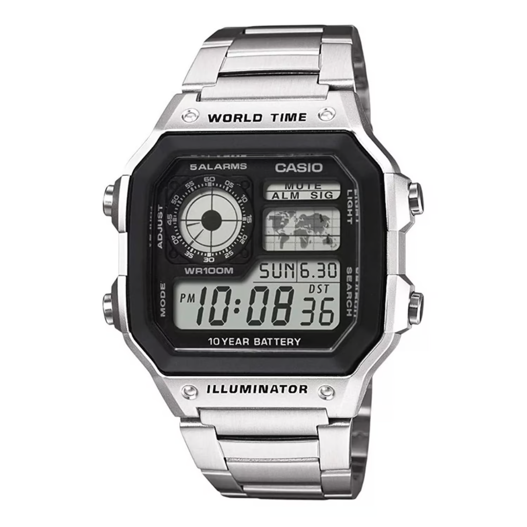 RELOJ CASIO AE-1200WHD-1A ACERO DIGITAL