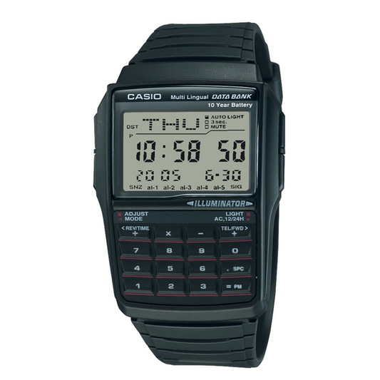 RELOJ CASIO DBC-32-1A DATA BANK MULTILINGUE