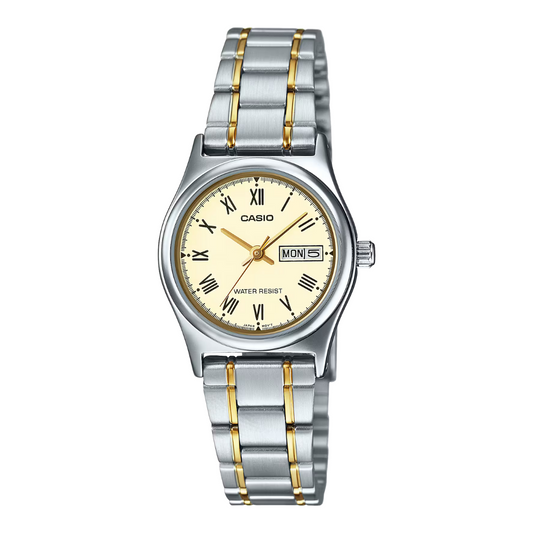 RELOJ CASIO LTP-V006SG-9BUDF BICOLOR ACERO DAMA