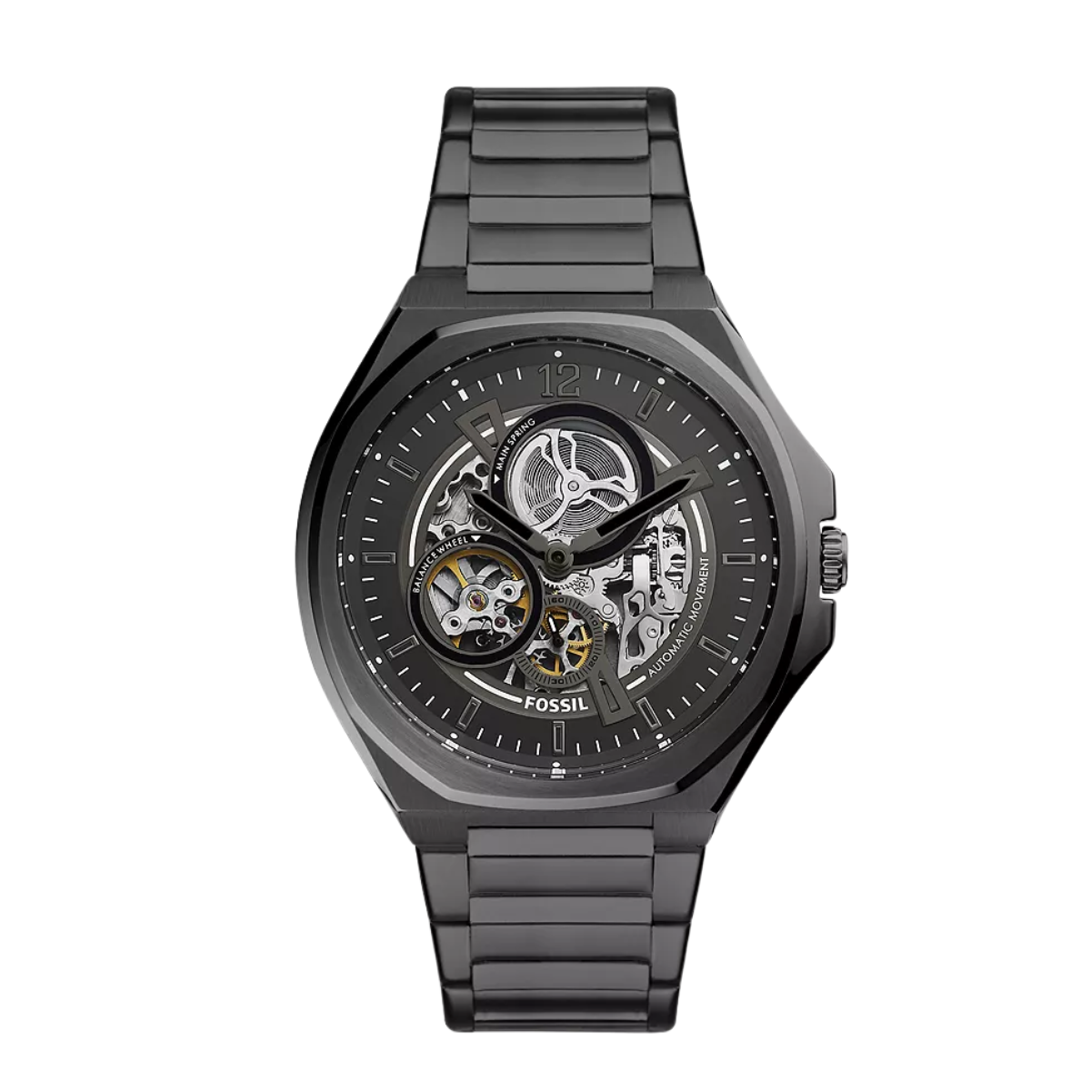 RELOJ FOSSIL BQ2621 AUTOMATICO ACERO NEGRO