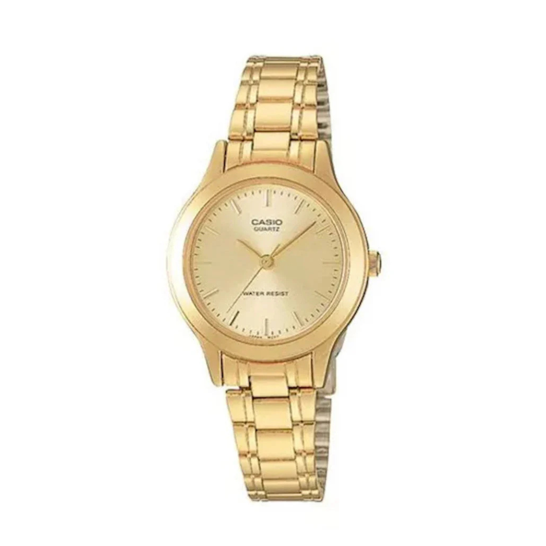 RELOJ CASIO ACERO DAMA DORADO LTP-1128N-9A 100% ORIGINAL