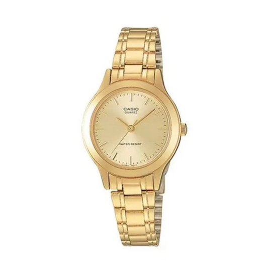 RELOJ CASIO ACERO DAMA DORADO LTP-1128N-9A 100% ORIGINAL