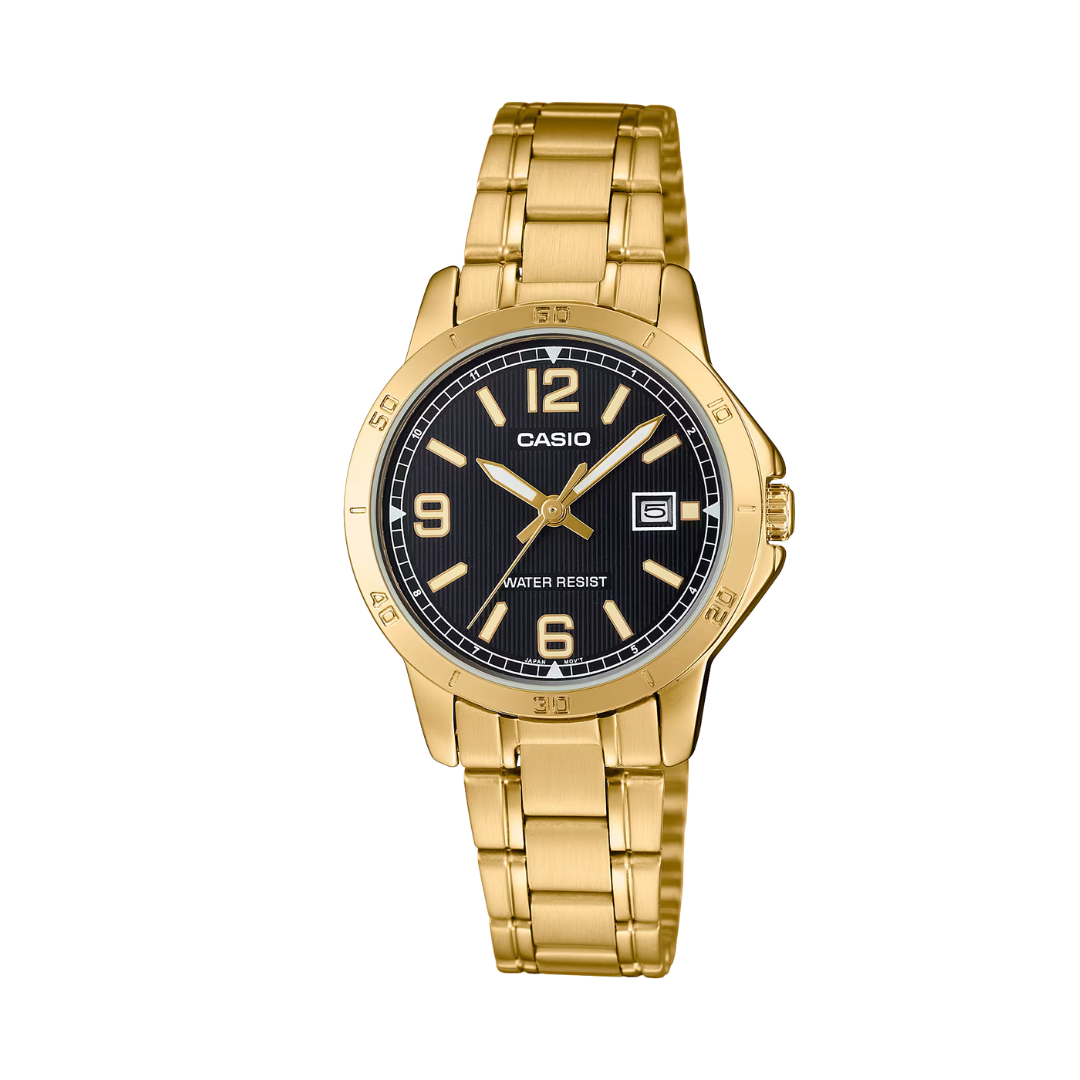 RELOJ CASIO ACERO DORADO DAMA LTP-V004G-1B ORIGINAL