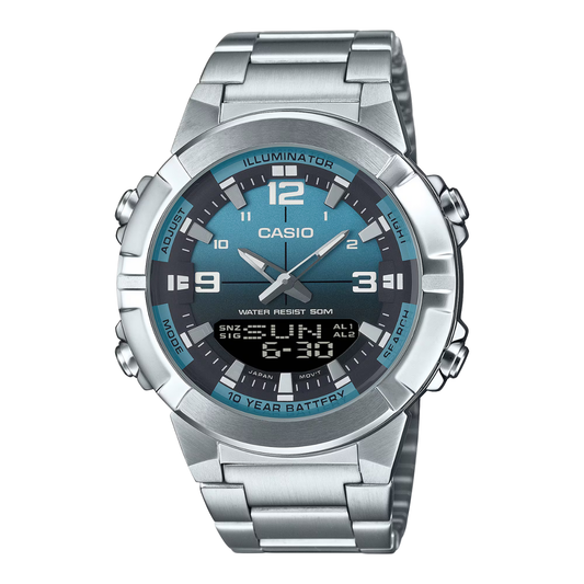 RELOJ CASIO DOBLE HORA AMW-870DA-2A2