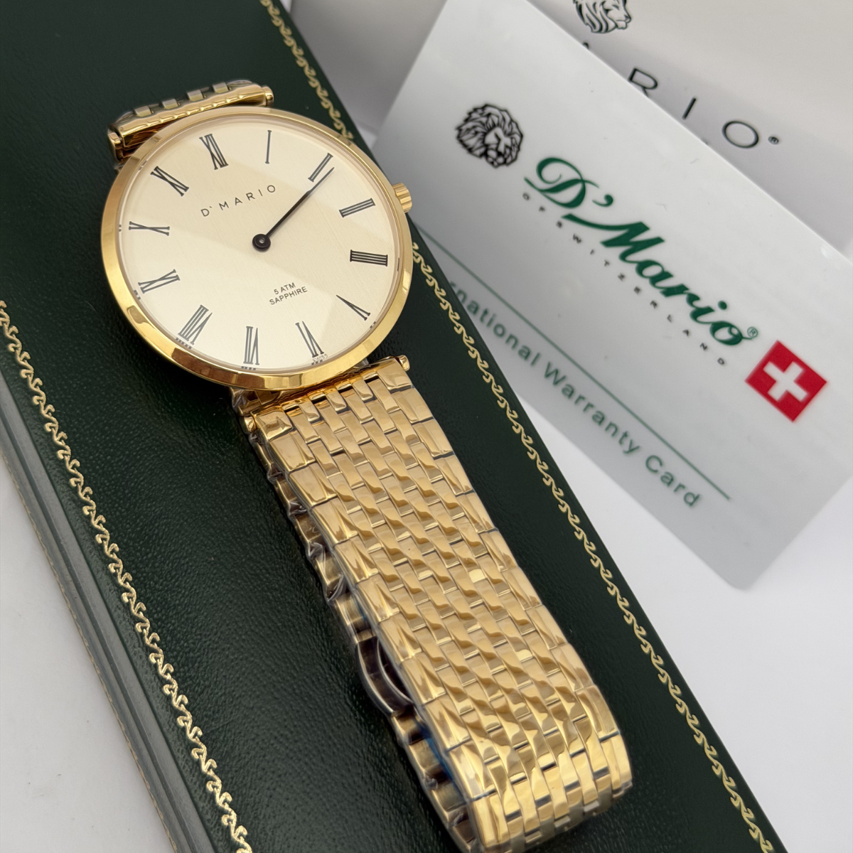 RELOJ D'MARIO ZS0110G ACERO DORADO HOMBRE