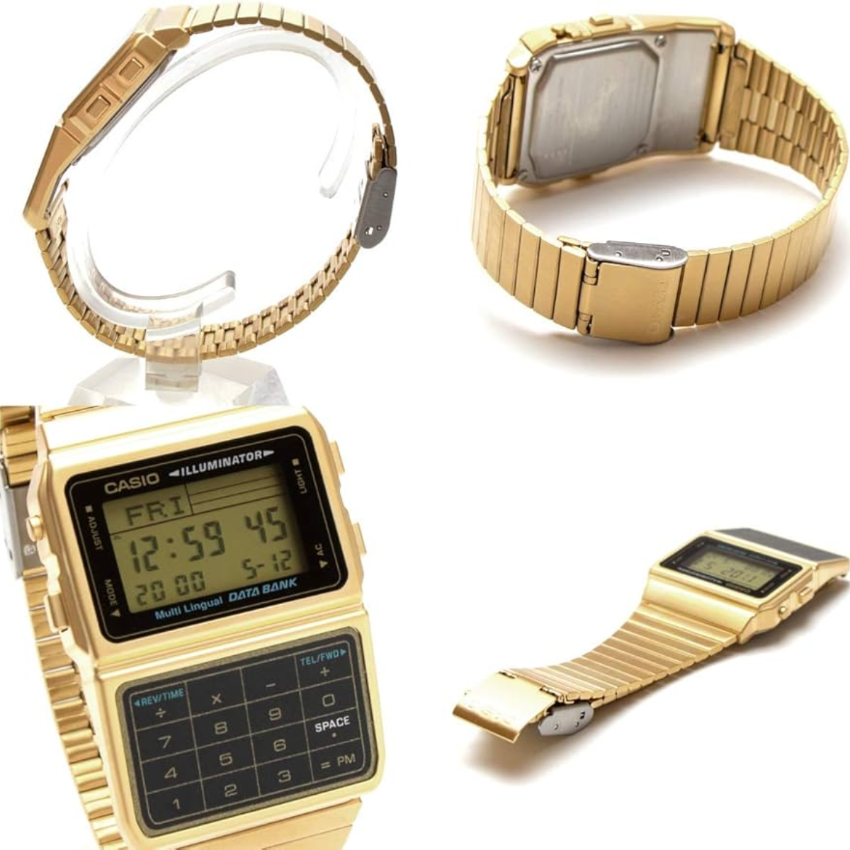 RELOJ CASIO CALCULADORA DBC-611G-1D ACERO DORADO