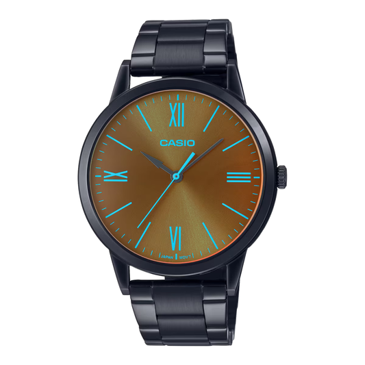RELOJ CASIO MTP-E600B-1B ACERO PAVONADO
