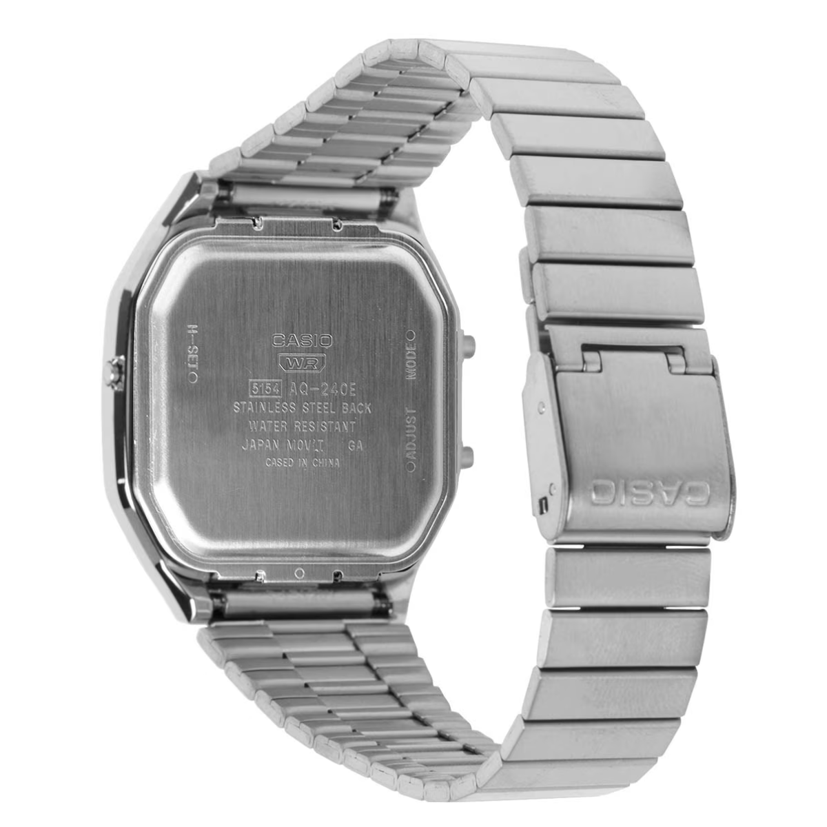 RELOJ CASIO AQ-240E-3ADF ACERO DOBLE HORA