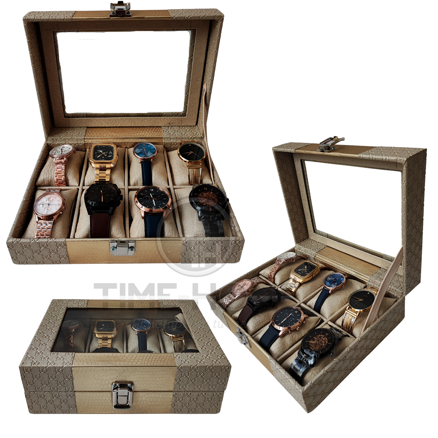 ORGANIZADOR DE RELOJES ESTUCHE RELOJERA DE LUJO 8 PUESTOS