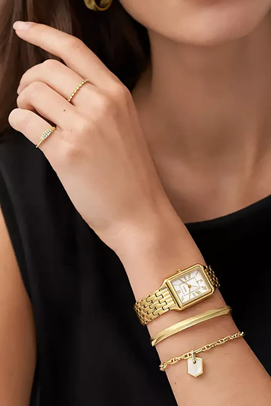RELOJ FOSSIL ES5220 RAQUEL DAMA ACERO DORADO