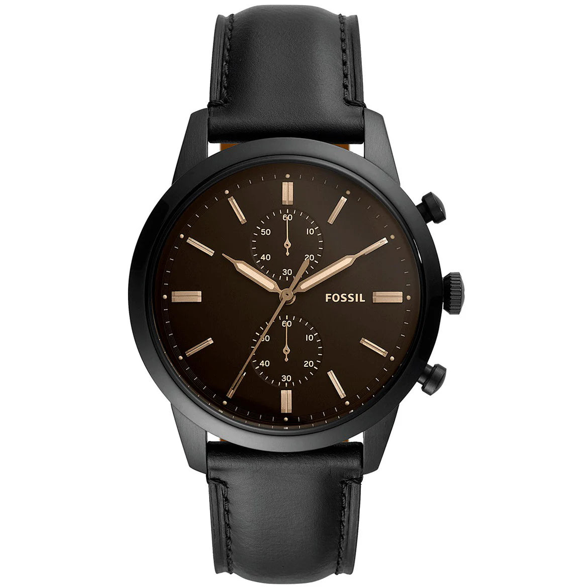 RELOJ FOSSIL FS5585 CUERO NEGRO CRONOGRAFO