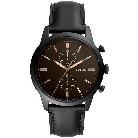 RELOJ FOSSIL FS5585 CUERO NEGRO CRONOGRAFO