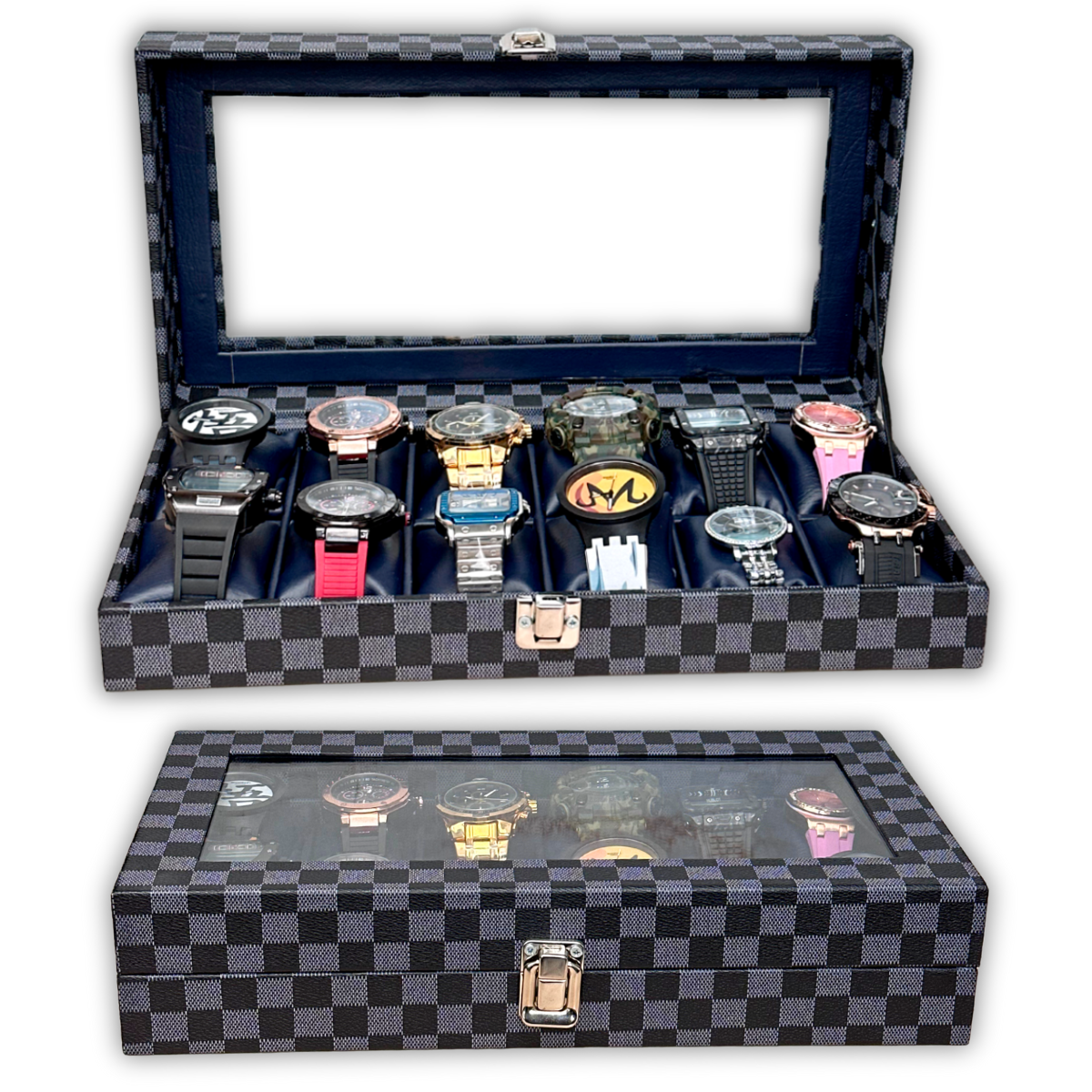 ORGANIZADOR DE RELOJES ESTUCHE RELOJERA DE LUJO 12 PUESTOS