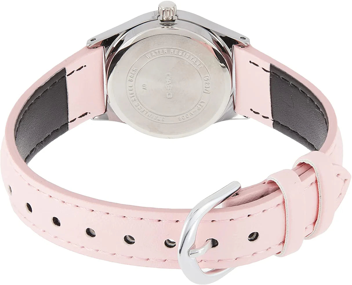 RELOJ CASIO CUERO ROSA DAMA LTP-V006L-4B ORIGINAL
