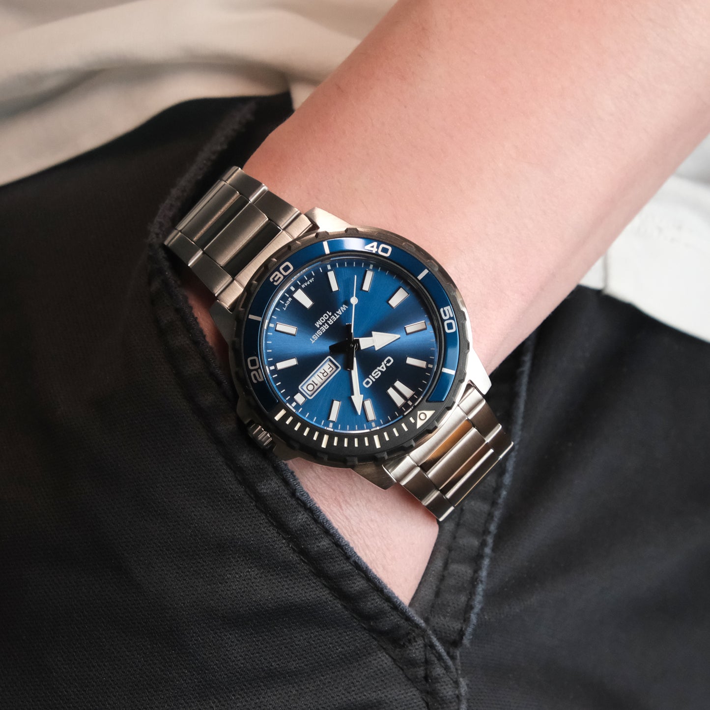 RELOJ CASIO MTD-125D-2A1 ANALOGO ACERO