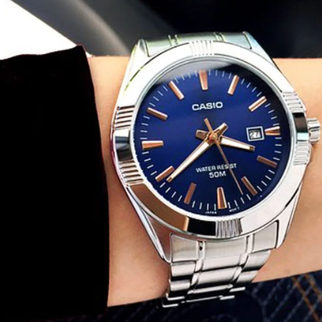 RELOJ CASIO MTP-1308D-1A TABLERO AZUL