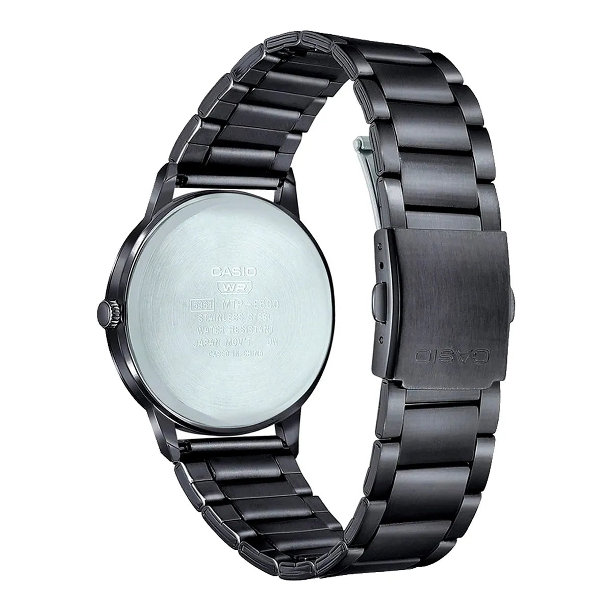 RELOJ CASIO MTP-E600B-1B ACERO PAVONADO