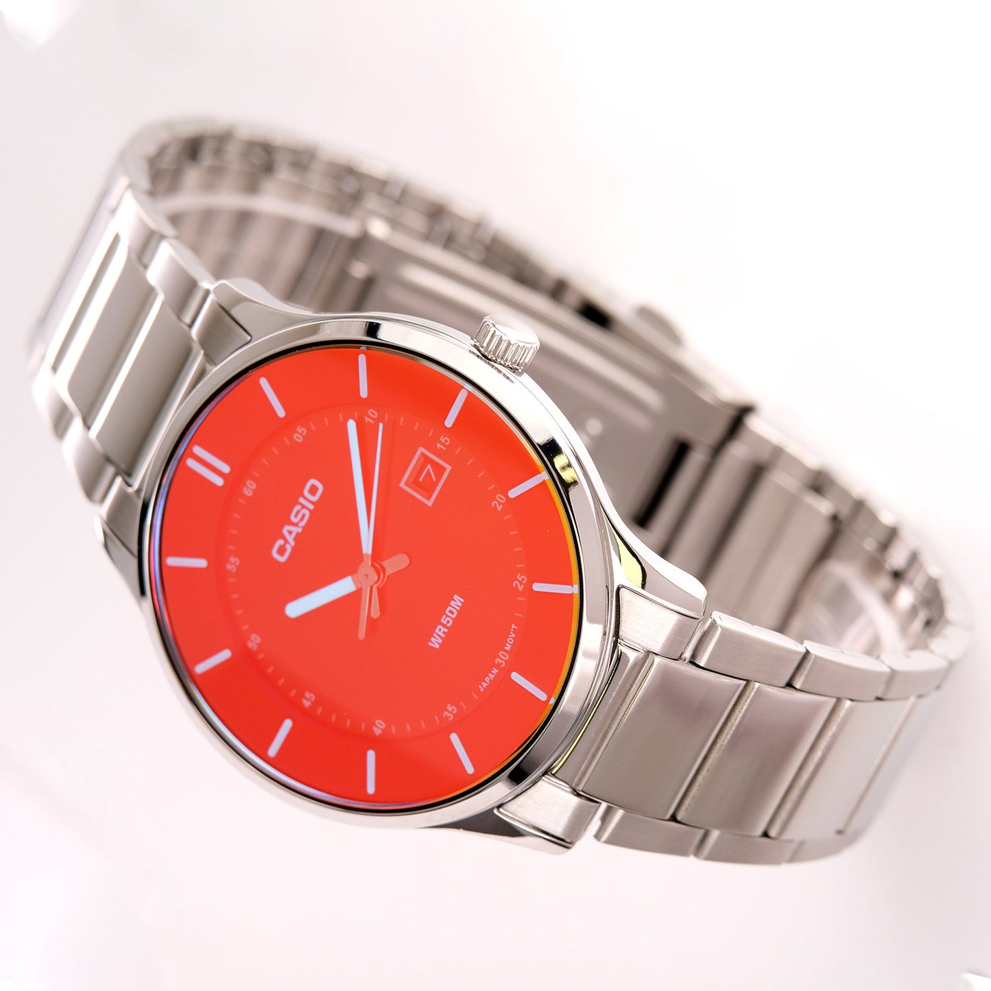 RELOJ CASIO MTP-E605D-1E ACERO TABLERO TORNASOL