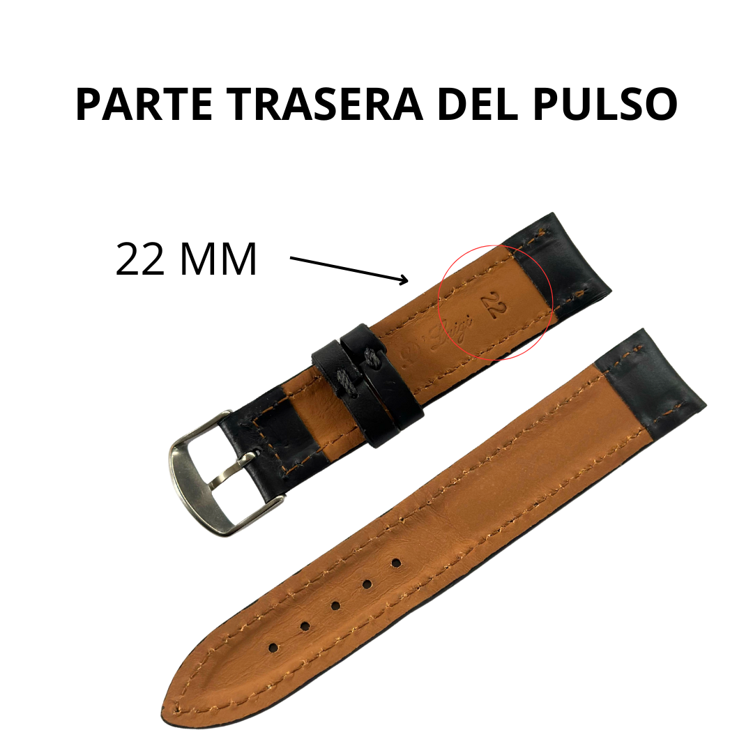PULSO CORREA PARA RELOJ EN CUERO GENERICO 22 MM