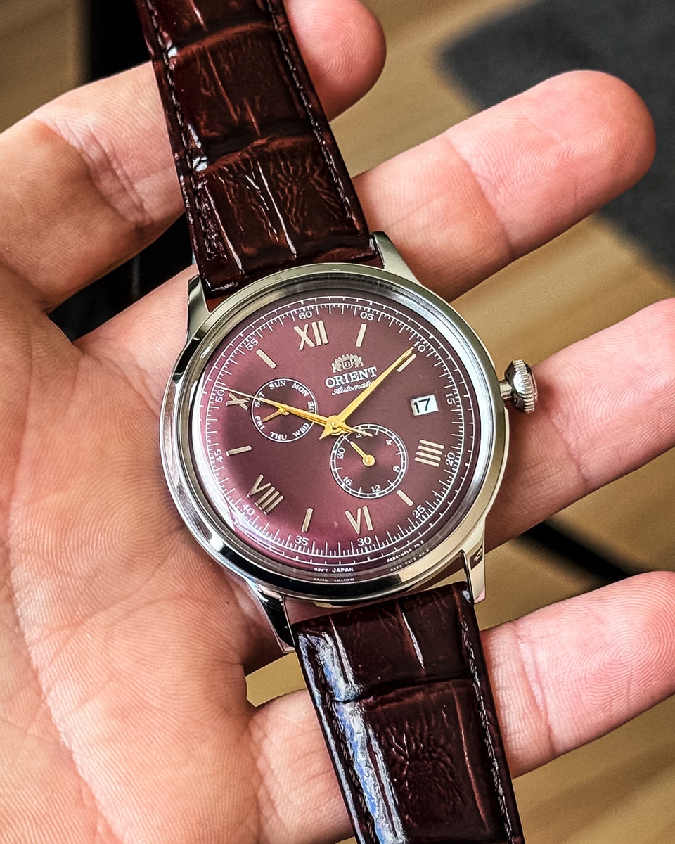 RELOJ ORIENT BAMBINO RA-AK0705R MARRÓN OSCURO