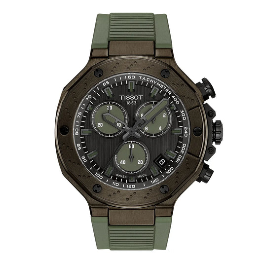 RELOJ TISSOT T-RACE T141.417.37.061.02 VERDE MILITAR