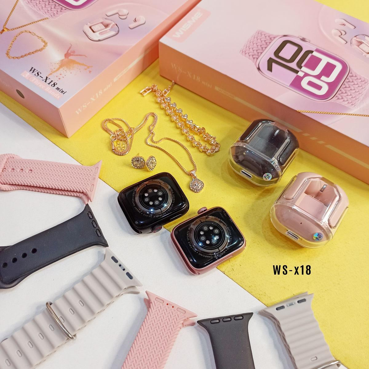 SMARTWATCH WS-X18 MINI CON LLAMADAS BLUETOOTH + REGALO INCLUIDO 🎁