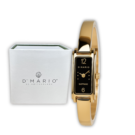 RELOJ D'MARIO FA9323 TABLERO NEGRO