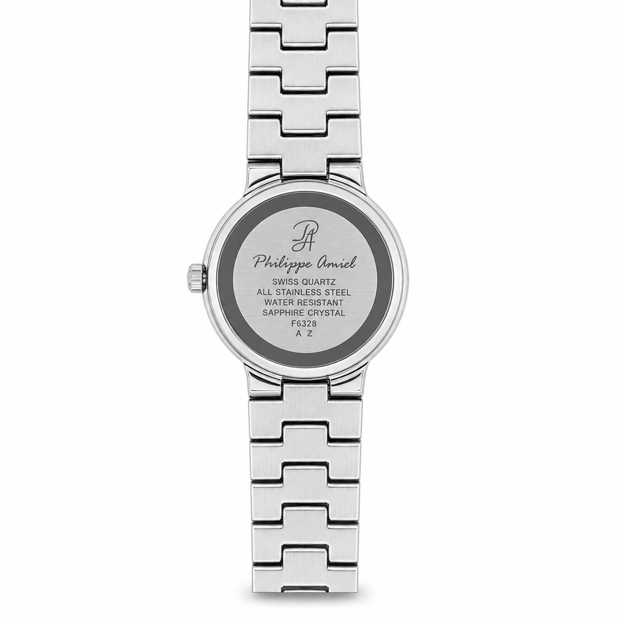 Philippe Amiel F6328 Reloj para Mujer Acero Inoxidable Plateado Esfera Blanca