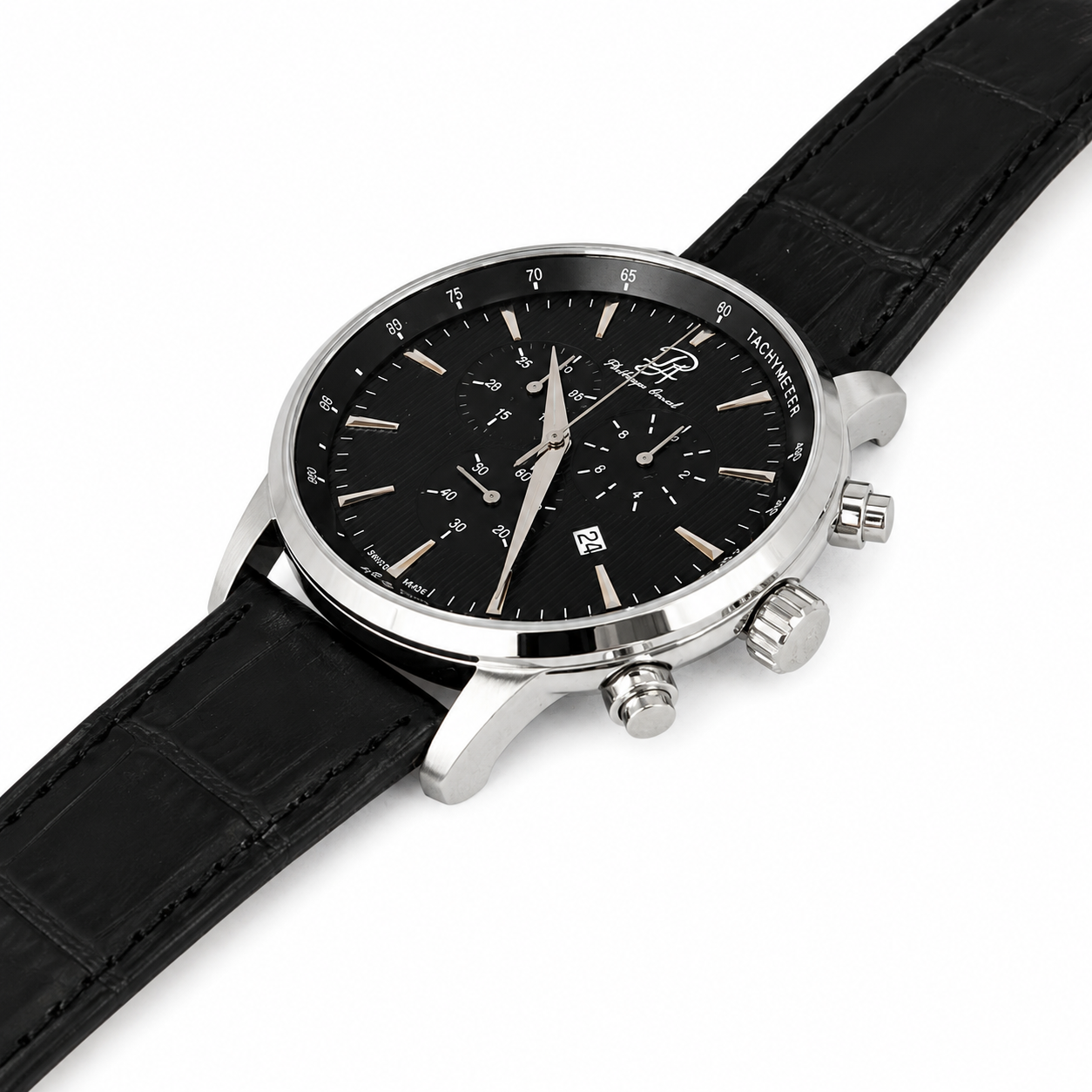 Philippe Amiel P-A0195 Reloj para Hombre Cronógrafo Acero Inoxidable Negro