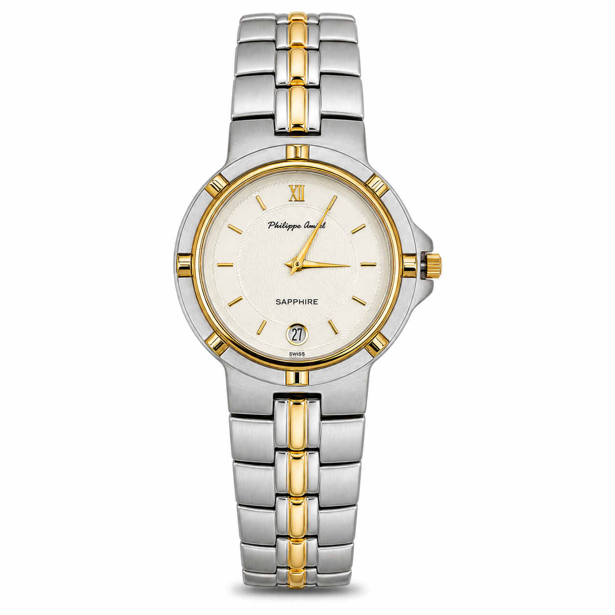 Philippe Amiel M6032 AZ Reloj para Hombre Bicolor Acero Inoxidable con Fecha