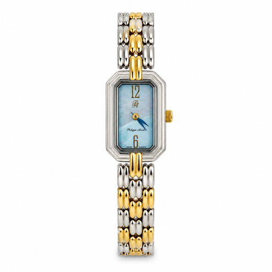 Philippe Amiel M1258 AZ Reloj para Mujer Bicolor Azul Acero Inoxidable