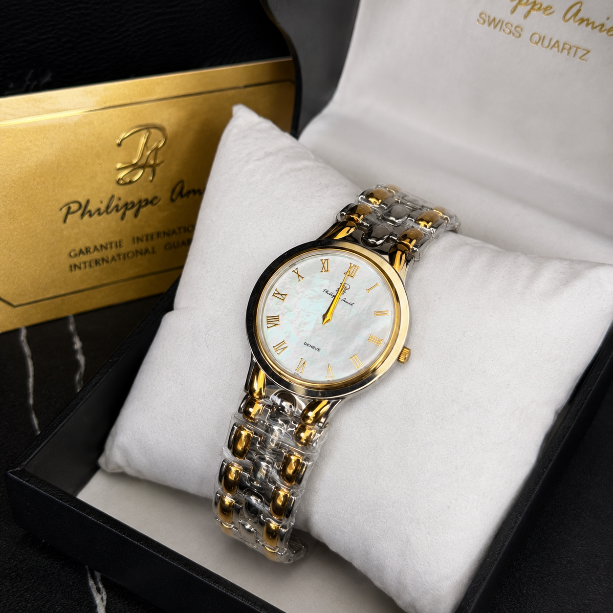Philippe Amiel M6038 AZ Reloj para Hombre Bicolor Acero Inoxidable y Dorado