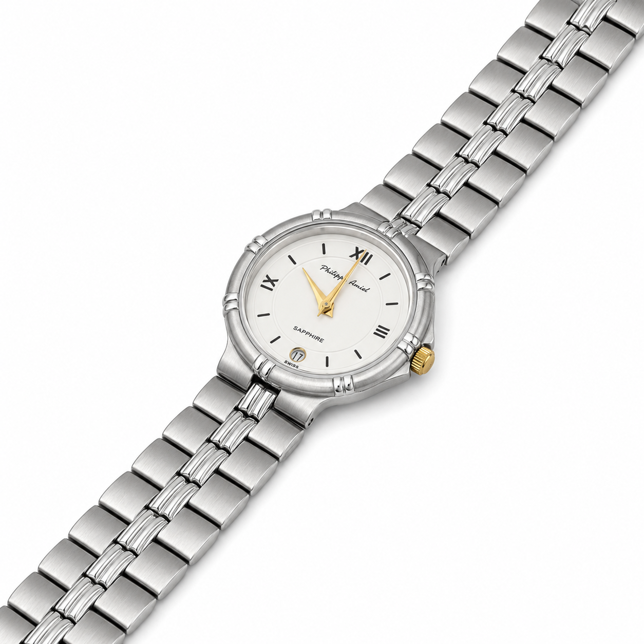 Philippe Amiel F6031 Reloj para Mujer Bicolor Acero Inoxidable Plata y Oro
