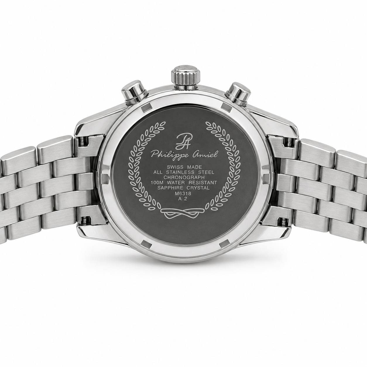 Philippe Amiel M6318 Reloj para Hombre Cronógrafo Acero Inoxidable Esfera Azul