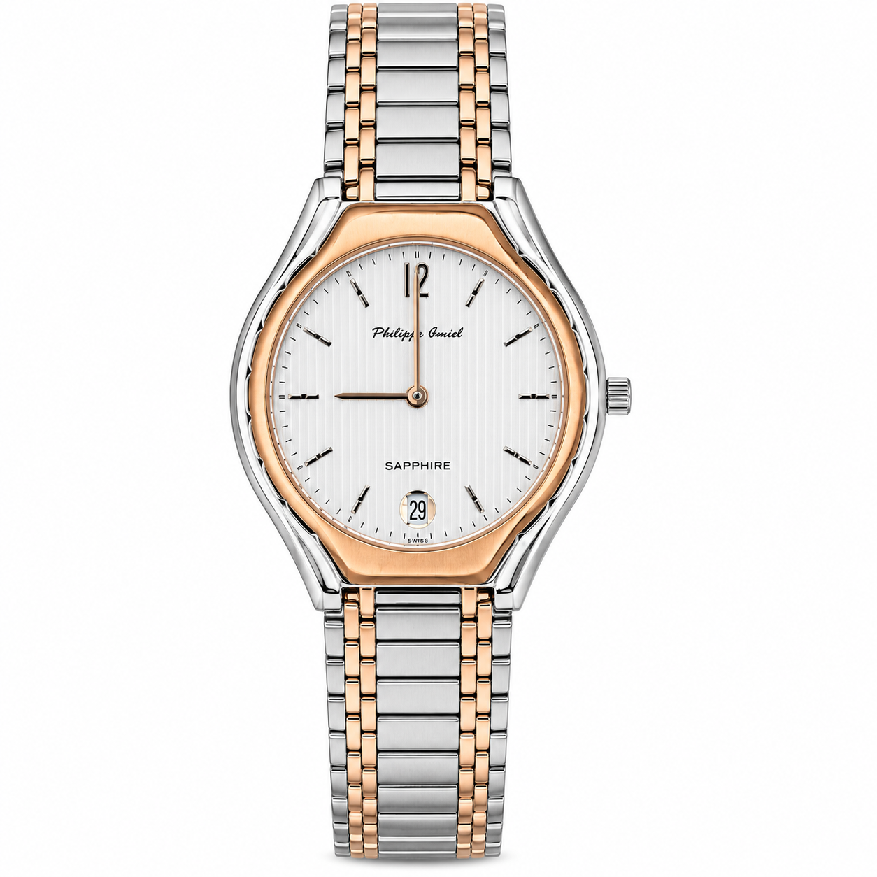Philippe Amiel M6239 AZ Reloj para Hombre Acero Inoxidable Bicolor Oro Rosa