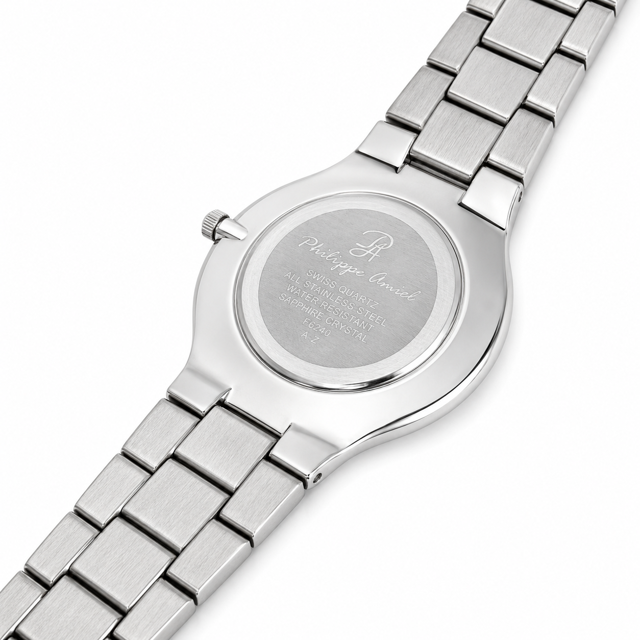 Philippe Amiel F6240 Reloj para Hombre Acero Inoxidable Esfera Blanca