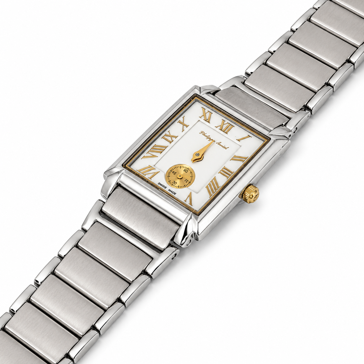 Philippe Amiel F6340 Reloj para Mujer Acero Inoxidable Bicolor Esfera Blanca