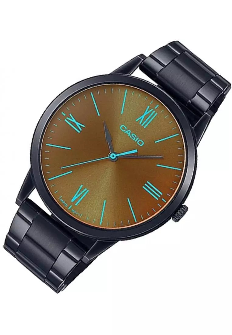 RELOJ CASIO MTP-E600B-1B ACERO PAVONADO