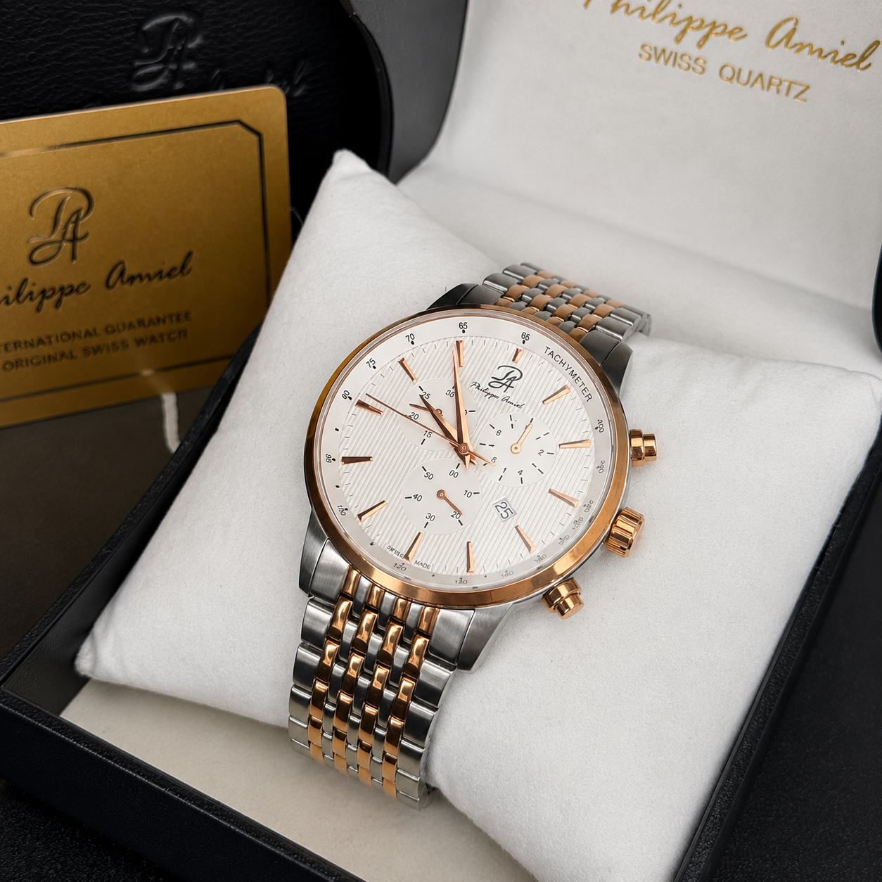 Philippe Amiel PA-0195 Reloj para Hombre Bicolor Acero Inoxidable